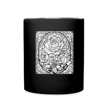 Rose rouge Goth - Mug uni - noir - Devant