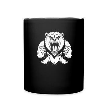 Bear Brown Bear Face - Full Colour Mug - black - Front