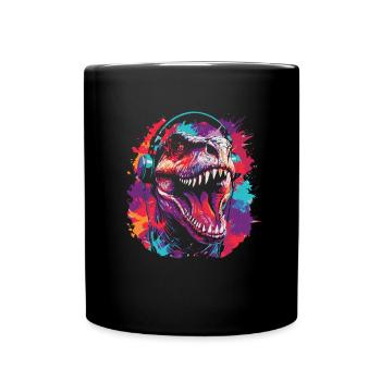 Trex T Rex Dino Party - Mug uni - noir - Devant