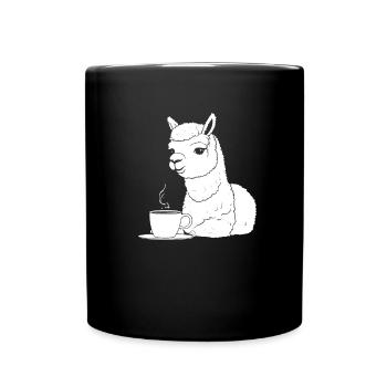 Alpaca Coffee - Full Colour Mug - black - Front