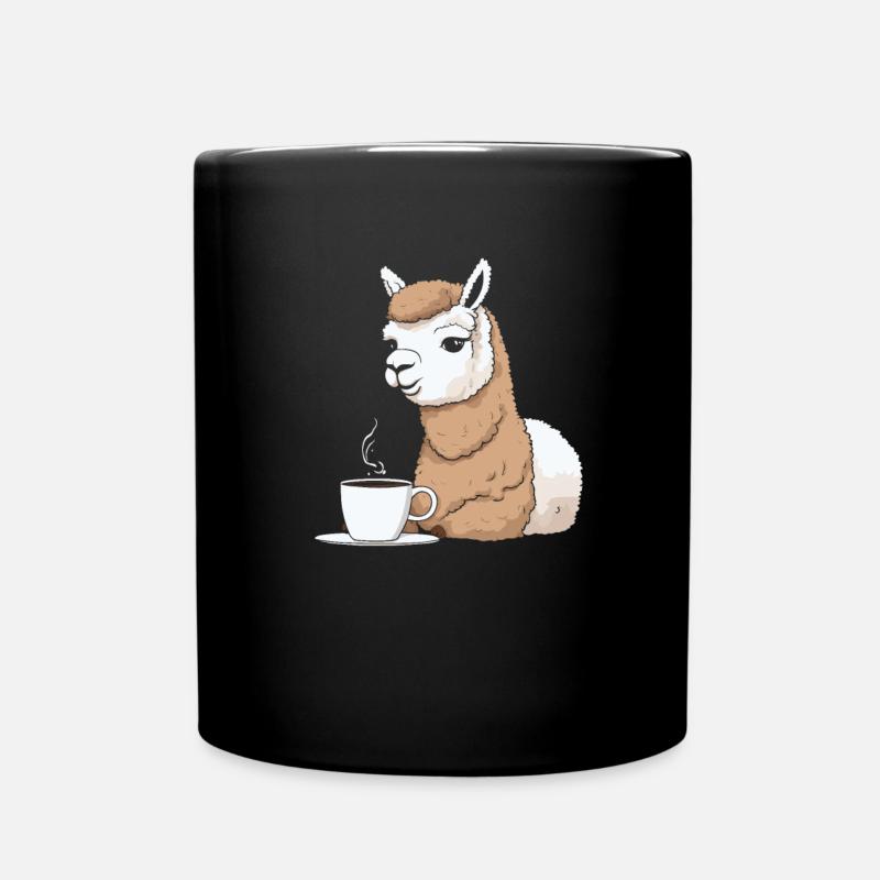 Alpaka Kaffee - Tasse einfarbig - Schwarz