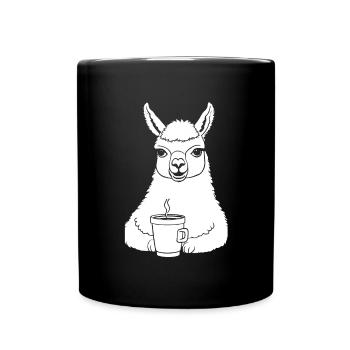 Alpaka Kaffee - Tasse einfarbig - Schwarz - Vorne
