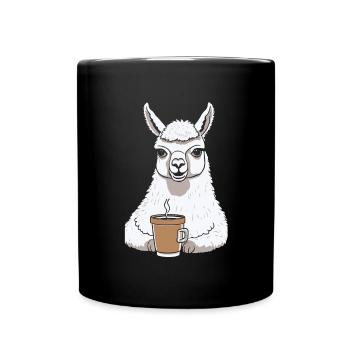 Alpaca Coffee - Full Colour Mug - black - Front