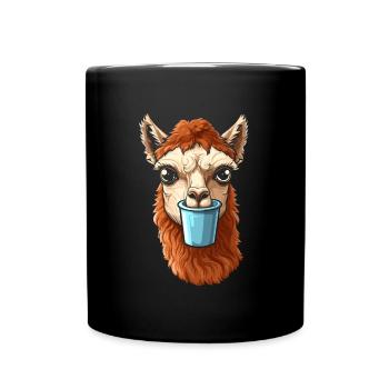 Alpaca Coffee - Full Colour Mug - black - Front