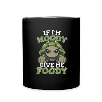 Tortue Drôle Si Je Suis De Mauvaise Humeur Donnez-Moi Gourmand - Mug uni - noir - Devant