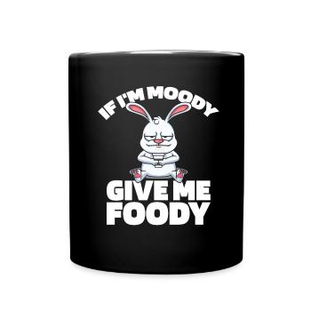 Lapin Lapin Drôle Si Je Suis De Mauvaise Humeur Donnez-Moi Gourmand - Mug uni - noir - Devant