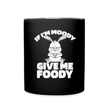 Lapin Lapin Drôle Si Je Suis De Mauvaise Humeur Donnez-Moi Gourmand - Mug uni - noir - Devant