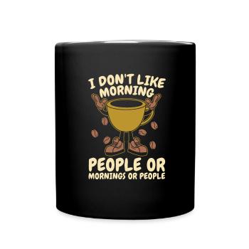 Café Café Lustig - Mug uni - noir - Devant