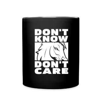 Cheval Équestre Drôle Ne Pas Savoir Ne Pas Se Soucier - Mug uni - noir - Devant