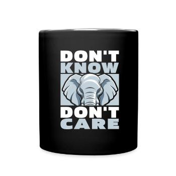 éléphant drôle ne sait pas ne pas s’en soucier - Mug uni - noir - Devant