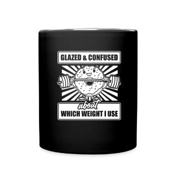 Donut Fitness Funny Donut Gym - Full Colour Mug - black - Front