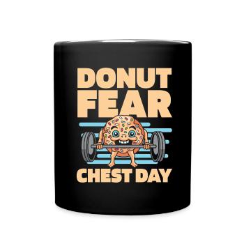 Donut Fitness Witzig Donut Gym - Tasse einfarbig - Schwarz - Vorne