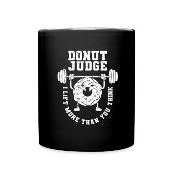 Donut Fitness Funny Donut Gym - Full Colour Mug - black - Front