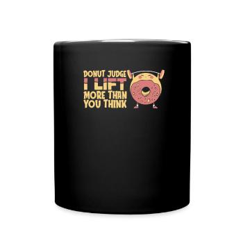 Donut Fitness Funny Donut Gym - Full Colour Mug - black - Front