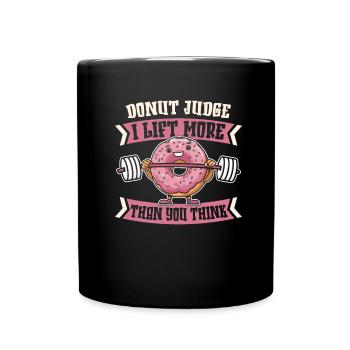 Donut Fitness Funny Donut Gym - Full Colour Mug - black - Front