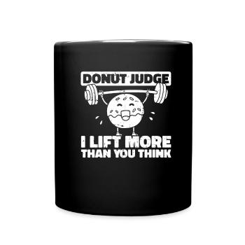 Donut Fitness Funny Donut Gym - Full Colour Mug - black - Front