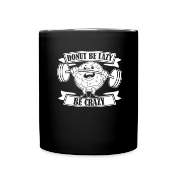 Donut Fitness Funny Donut Gym - Full Colour Mug - black - Front