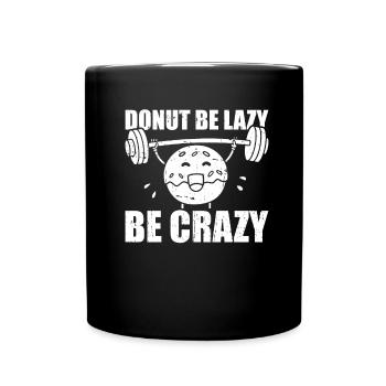 Donut Fitness Funny Donut Gym - Full Colour Mug - black - Front