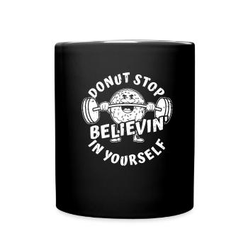 Donut Fitness Funny Donut Gym - Full Colour Mug - black - Front