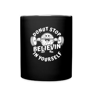 Donut Fitness Funny Donut Gym - Full Colour Mug - black - Front