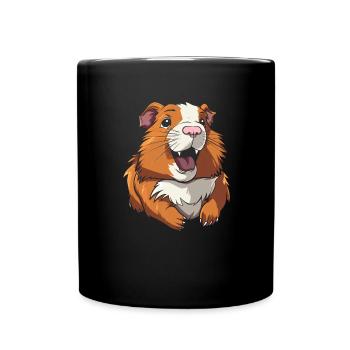 Guinea Pig Guinea Pig Smiling - Full Colour Mug - black - Front