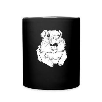 Guinea Pig Guinea Pig Smiling - Full Colour Mug - black - Front