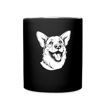 Berger Allemand Souriant - Mug uni - noir - Devant