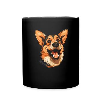 Berger Allemand Souriant - Mug uni - noir - Devant