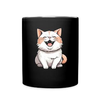 Chat souriant - Mug uni - noir - Devant