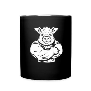 Fitness Pig - Full Colour Mug - black - Front