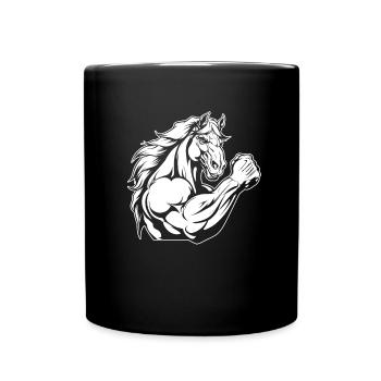 Cheval de fitness - Mug uni - noir - Devant