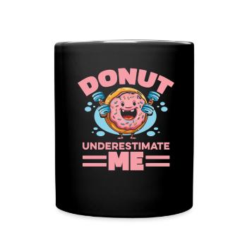 Donut Fitness Funny Donut Gym - Full Colour Mug - black - Front