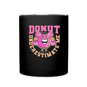 Donut Fitness Funny Donut Gym - Full Colour Mug - black - Front