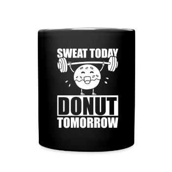 Donut Fitness Funny Donut Gym - Full Colour Mug - black - Front