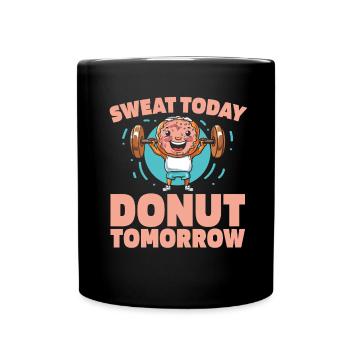 Donut Fitness Funny Donut Gym - Full Colour Mug - black - Front