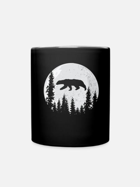 Honigdachs Ratel Mond - Tasse einfarbig - Schwarz