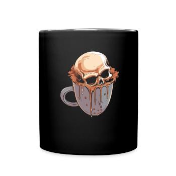 Coffee Cafe Skull - Full Colour Mug - black - Front