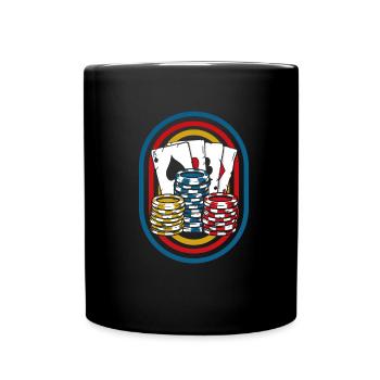 Poker - Tasse einfarbig - Schwarz - Vorne