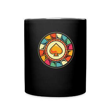 Poker - Tasse einfarbig - Schwarz - Vorne