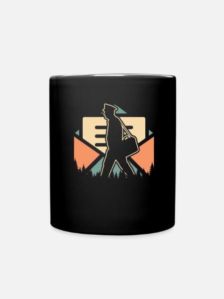 Postbote Briefträger - Tasse einfarbig - Schwarz