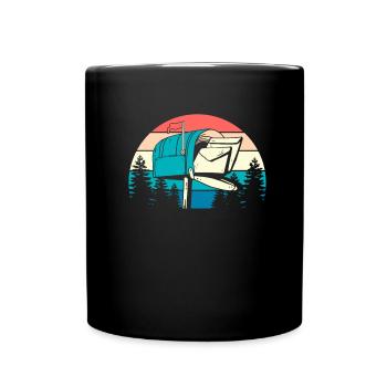 Postbote Briefträger - Tasse einfarbig - Schwarz - Vorne
