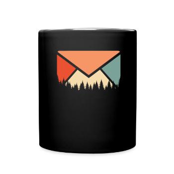 Postbote Briefträger - Tasse einfarbig - Schwarz - Vorne