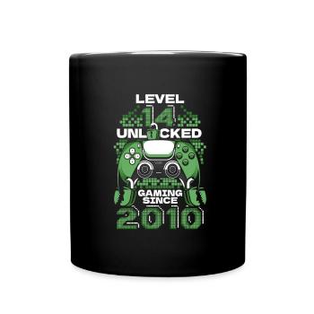 Gaming 14. Geburtstag 5 Jahre Gamer - Tasse einfarbig - Schwarz - Vorne
