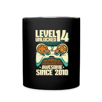 Gaming 14. Geburtstag 5 Jahre Gamer - Tasse einfarbig - Schwarz - Vorne