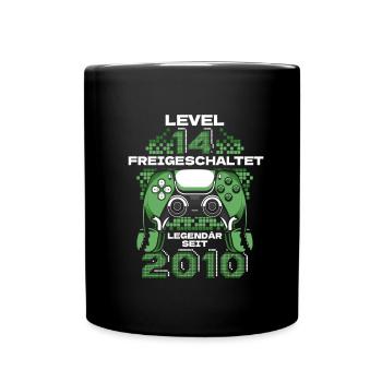 Gaming 14. Geburtstag 5 Jahre Gamer - Tasse einfarbig - Schwarz - Vorne
