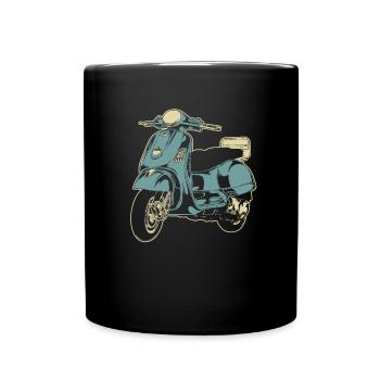 Motorrad Biker Motorbike - Tasse einfarbig - Schwarz - Vorne