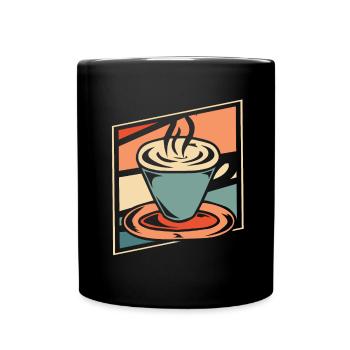 Coffee Cafe - Full Colour Mug - black - Front