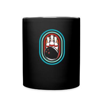 Bowling Bowlen Bowler - Tasse einfarbig - Schwarz - Vorne