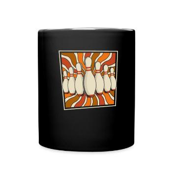Bowling Bowlen Bowler - Tasse einfarbig - Schwarz - Vorne