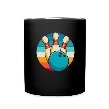 Bowling Bowlen Bowler - Tasse einfarbig - Schwarz - Vorne